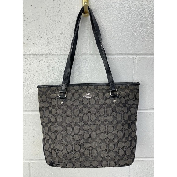 Coach Handbags - Coach Signature Zip Top Tote Monogram Classic Bag